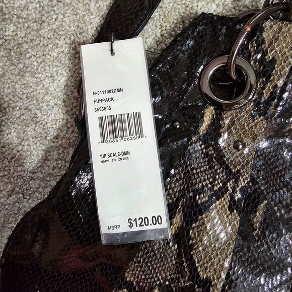NWT Nine West snakeskin print handbag - Picture 2 of 9